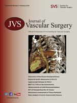 A front cover copy of the Journal of Vascular Surgery 