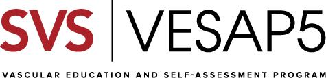 The VESAP5 shows SVS in bold red print followed by a vertical line and VESAP5 in black print. Below, it says Vascular Education and Self-Assessment Program'
