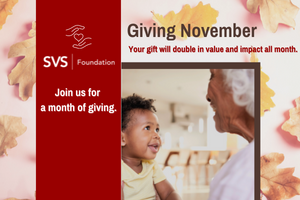 Graphic asking to join in for a month of giving