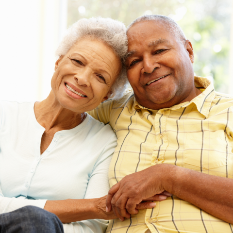 Elderly Couple Sitting together