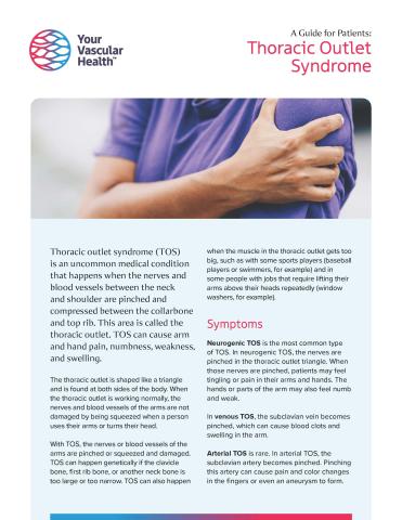 Thoracic Outlet Syndrome Image of Flyer