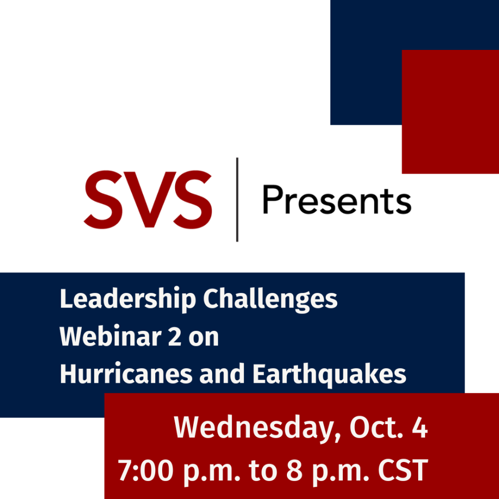 Leadership Challenges Webinar 2 on Hurricanes and Earthquakes