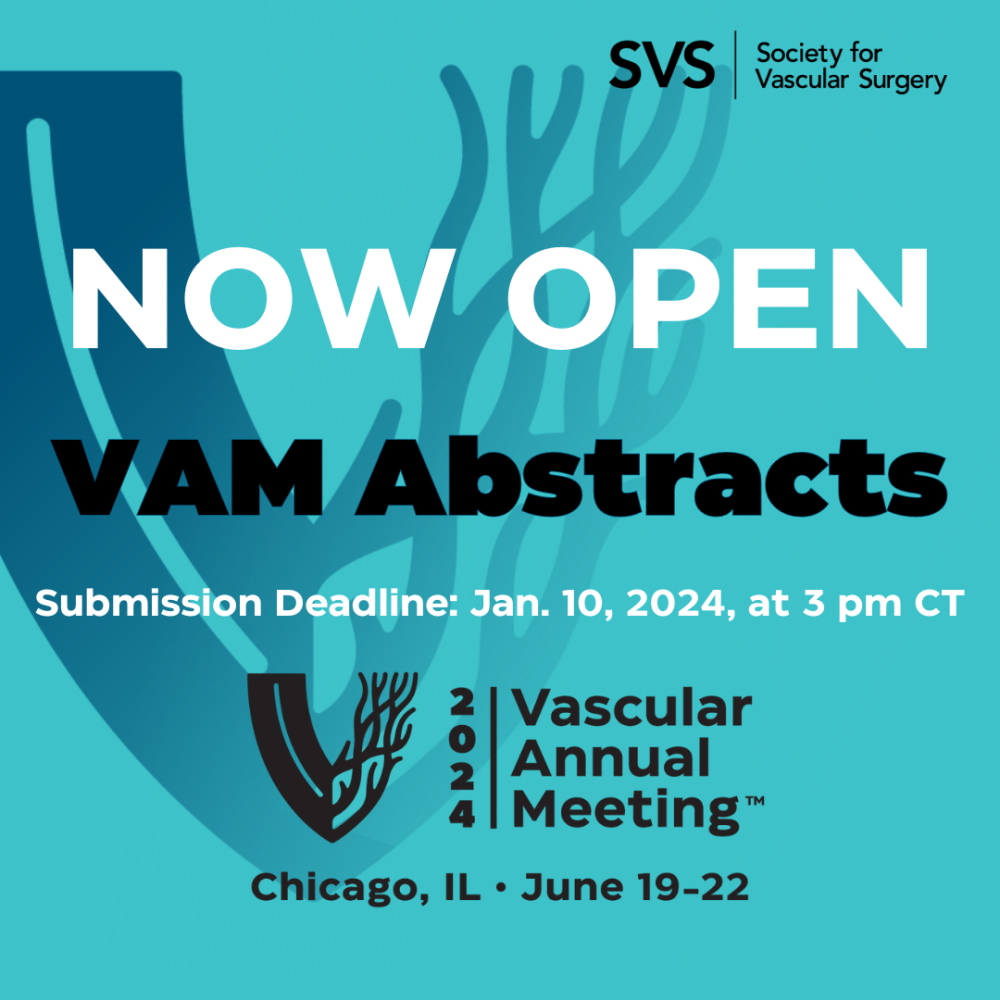 NOW OPEN VAM Abstracts Submission deadline: Jan. 10, 2024 at 3 p.m. CT. 
