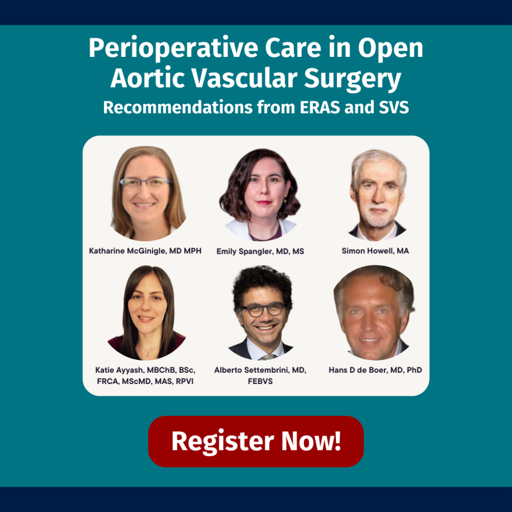 Perioperative Care in Open Aortic Vascular Surgery Speakers